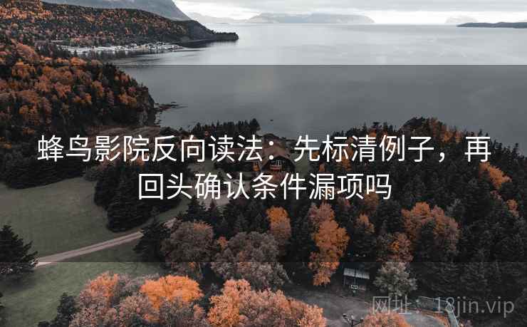 蜂鸟影院反向读法：先标清例子，再回头确认条件漏项吗